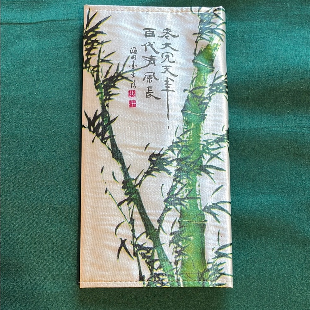 Bamboo Print Silky Fabric Wallet